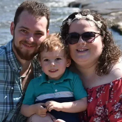 family of mother, father, and son